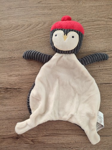 Doudou plat pingouin noir - doudou,
