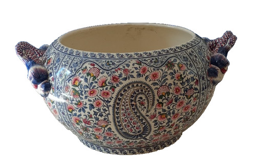 Grand cache pot ancien faience - grand,