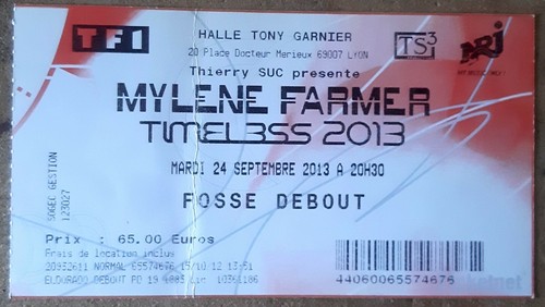 Ticket billet place concert - billet,