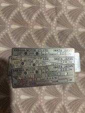 plaque mines constructeur cadre moto yamaha DT 125 LC HR MTL3