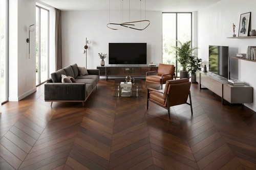 Parquet massif point - point, de