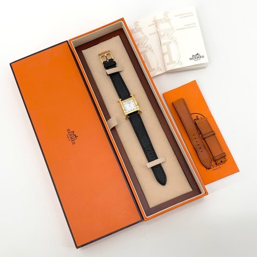 Hermes montre dorée - montre, h-heure