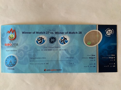 Ticket match uefa euro 2008 - euro,