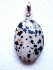 PENDENTIF en pierre motif panthère argent 925 NEUF  Stone & silver pendant!