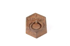 Ancien poids hexagonal 0,1 kg 100 g 1 hectog mesure balance français vintage #1