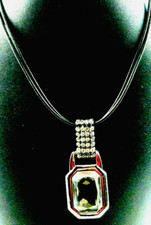 SPLENDIDE COLLIER PENDENTIF COUTURE SWAROVSKI AUTHENTIQUE SUPERBES CRISTAUX