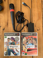 1 micro singstar rouge + 2 jeux Singstar - PS2 - Complet