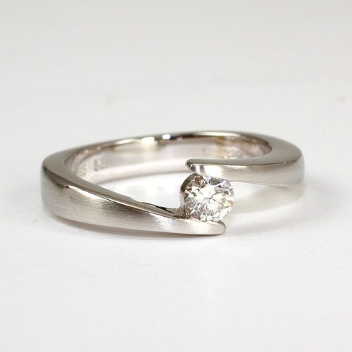 Bague solitaire blanc - en, or