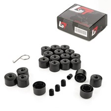 20X Boulons De Roue À Tête Hexagonale Antivol 17 Mm Noir Pour CITROEN