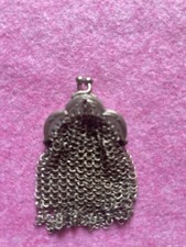 Ancien Porte Monnaie d'Aumonière En Cote De Maille   - Art Nouveau