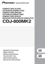 Manuel D'Utilisation Pour PIONEER CDJ-800 MK2