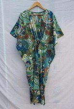 Robe longue caftan imprimé