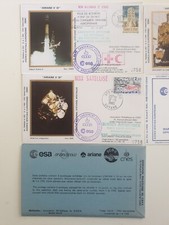17 Enveloppes timbres CNES ESA Espace Ariane Vol 15 à 19 Tirage Limité à 1700 ex