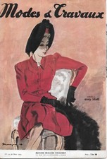 Très RARE!MODES & TRAVAUX n° 525 - Mars 1943 - Couverture Création Anny BLATT