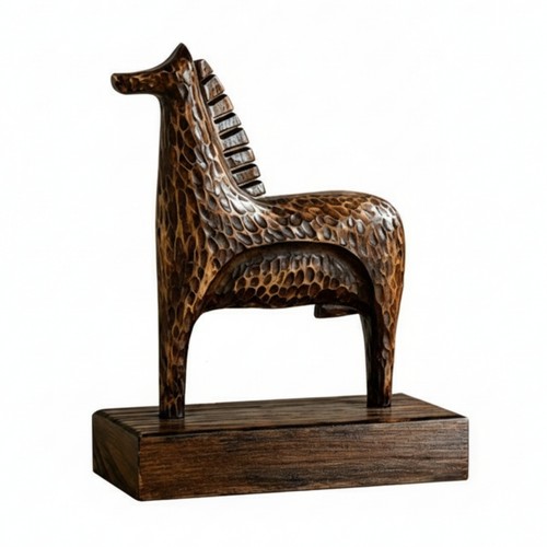 Figurine cheval bois - figurine, en