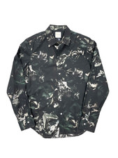 Chemise grise à fleurs Paul