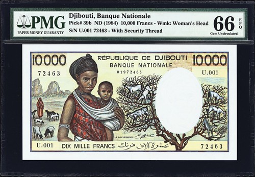 Djibouti 000 francs - francs, nd