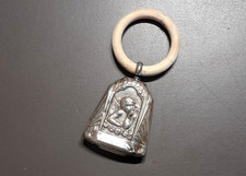 Hochet grelot anneau de dentition ARGENT ange ANCIEN
