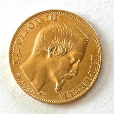 NAPOLÉON III Or 20 Francs 1858 A. Tête nue Belle Pièce monnaie de collection SUP