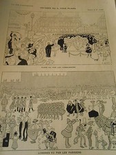 Paris vu par les Londoniens Londres vu par les Parisiens Print Art Déco 1911