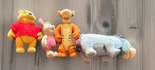 Rare Lot De 4 figurines Velours Winnie l'ourson Tigrou WALT DISNEY Vintage