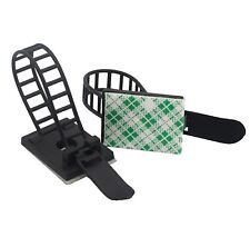 25x Supports pour Câble Auto-Adhésif Noir Voiture Bureau de Serre-Câble