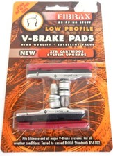 2 PATINS DE FREINS VTT FIBRAX A VIS LOW PROFILE  POUR SHIMANO LX-XT-XTR NEUFS