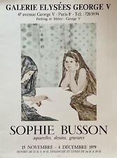 SOPHIE BUSSON AFFICHE GALERIE ÉLYSÉES GEORGES V 1979 ORIGINAL FRENCH POSTER