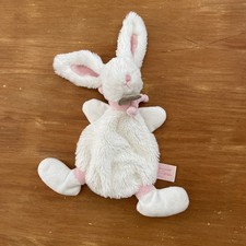 L1/ DOUDOU ET COMPAGNIE plat lapin bonbon blanc rose Mon tout petit DC2122