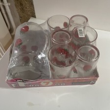 Ensemble neuf 6 verres & 1 pichet Service orangeade Luminarc Décors Fraises Déco