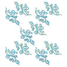  Lot de 5 paires d'appliques baroques brodées : patchs thermocollants en