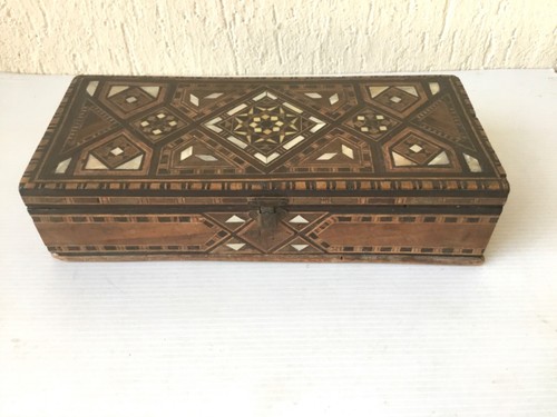 Boite ancienne marqueterie - boite,
