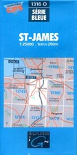 Carte IGN SERIE BLEUE 1/25000 -ST JAMES 1316 O