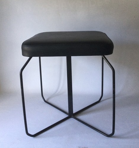 Tabouret skaï noir - tabouret, design