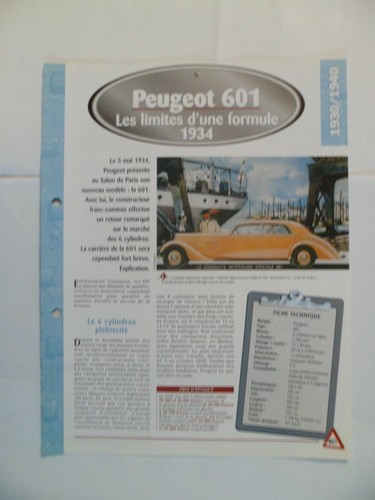 Carte fiche auto - carte,
