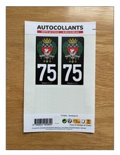 Paris sticker plaque - 75,