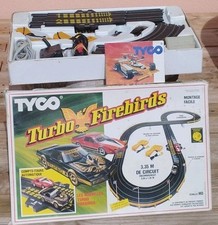 CIRCUIT Course Voitures TYCO TURBO FIREBIRDS 6204 HO vintage 80