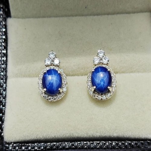 Boucles oreilles saphir - boucles,