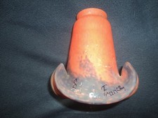 ANCIENNE TULIPE  PATE DE VERRE  MULLER ERA DAUM ART DECO/NOUVEAU LAMPE LUSTRE