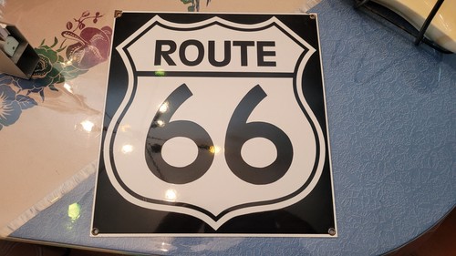 Plaque publicitaire route - route, 66