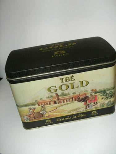 Boite thé gold metallique - boite,