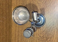 Ancien Ensemble Rasage Rasoir . Blaireau . Bol et Support