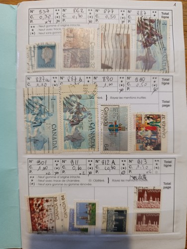 Lot 300 timbres canada - timbres,