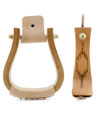 Etriers western bois avec - western,