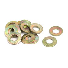 M12 Dia Int dentelée acier carbone rouelle conique ton bronze 15pcs