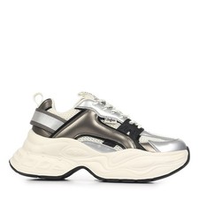 Chaussures Baskets Buffalo femme Yuno Vegan Nappa Blanc Blanche Synthétique