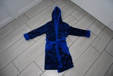 robe de chambre peignoir polaire garçon etoiles bleus 7-8 ans