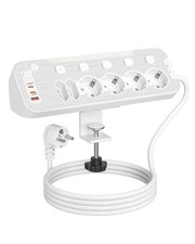 Multiprise de Table avec Interrupteur Individuel, Multiprise USB de Bureau 6 ...