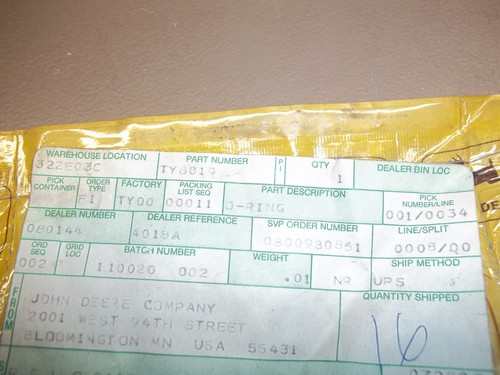 John deere ty8019 ring - john, for