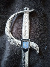 Coupe papier métal, épée